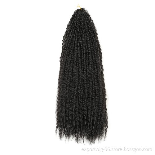Afro Kinky Curly Crochet Braids Hair 20inches Ombre Brown 613# Synthetic Braiding Hair Extensions Marley Hair For Women